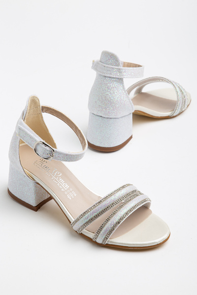 BYŞ Moda Very Stylish Daily Girls' Heeled Sandals Evening Dress Shoes