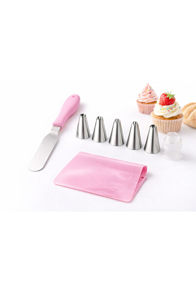 Alvin 5’li Pasta Süsleme Seti – Krema Uçları , Spatula , Krema Torbası