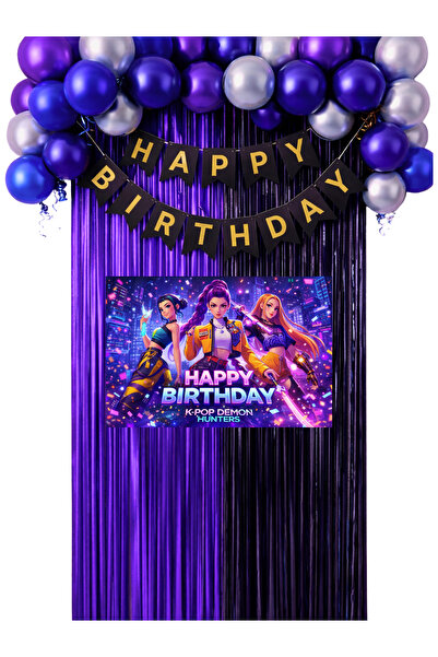 HAPPYLOOPPARTY ستارة عيد ميلاد ديمون هانترز من كيبوب كي-بوب ولافتة عيد ميلاد ...