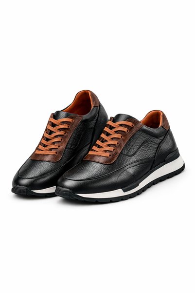 Ahmed Hamdi Bey 71416-02 Brown-Black Men's Leather Shoes
