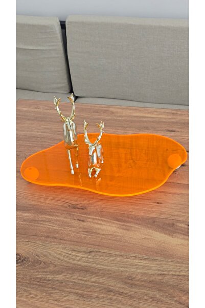 MUJA DEC 30X19 cm Orange Acrylic Decorative Presentation Tray – Object Presen...