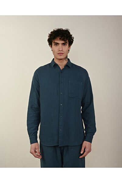 BASEL.CO Comfortable Loose Fit Cotton Muslin Fabric Shirt