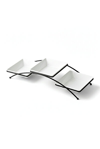 SHALLOW Serving Bowl Set – 3PCS Square 14cm Porcelain & New Bone China Bowls ...