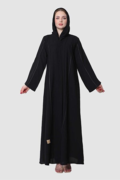mothhela Stylish wrap abaya in black