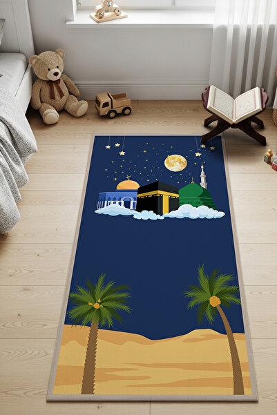 Tepeli Home Mutlu Minikler Çocuk Seccadesi – Konforlu Model Kaymaz Taban Yıka...