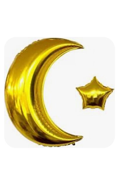Çemrek Süs Parti Moon Star Foil Balloon 2 Pieces