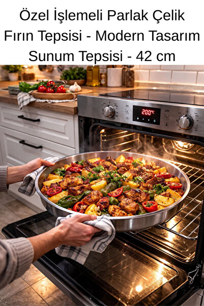 MODA Special Embossed Modern Design Shiny Stainless Steel Multi-Purpose Bakin...