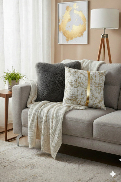 baladı home ev tekstil home collection Set of 2 Decorative Throw Pillow Cover...