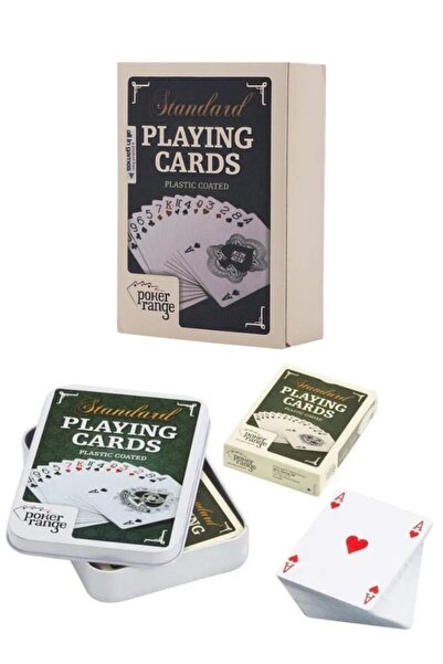 Premium Plastic Coated Playing Cards with Metal Box – Poker Deck