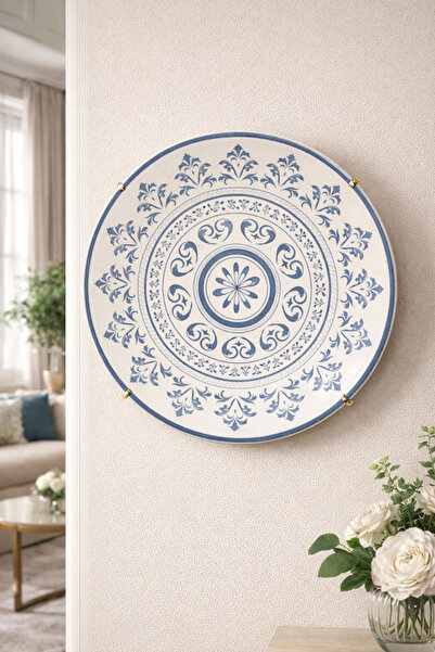 Gesto seramik Seramik Dekoratif duvar tabağı- Çelik askısı ile birlikte