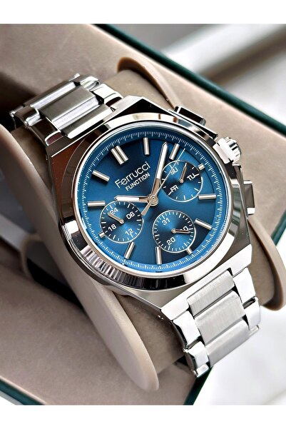 Ferrucci Functional Men's Wristwatch Steel Band 3 Atm Water Resistance