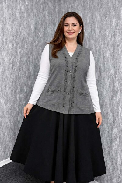 ModaPlaza Women's Stoned Orlon Vest