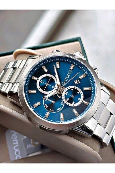 Ferrucci Men's Wristwatch with Calendar Steel Band 3 Atm Water Resistance