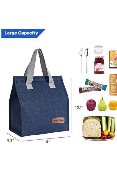 WDA Insulated Lunch Bag, Reusable Tote with Handles, Available in 5 Colours