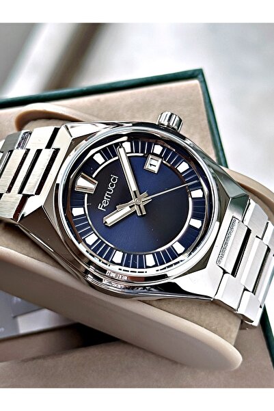 Ferrucci Men's Wristwatch with Calendar Steel Band 3 Atm Water Resistance