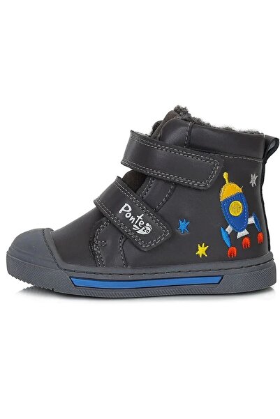 Ponte20 Children's boots, ponte 20, made from brushed leather, grey - da07-3-832
