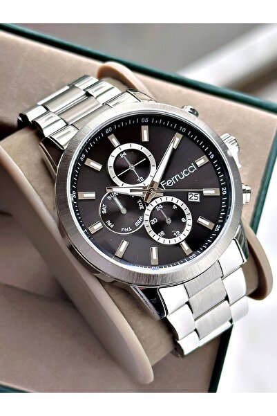 Ferrucci Men's Wristwatch with Calendar Steel Band 3 Atm Water Resistance