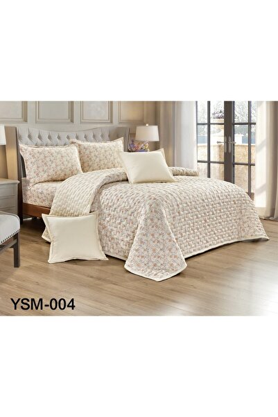 alzawia Summer double bedspread, printed, 6-piece set, quilt size 230 x 250 cm