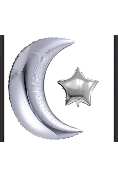 Çemrek Süs Parti Moon Star Foil Balloon 2 Pieces