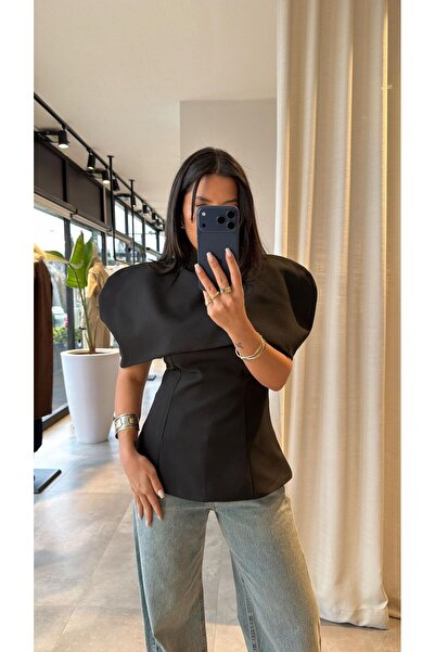 ALVOR Women's 2-Piece Set - Strapless Bustier and Cape Set with Shoulder Ruffles