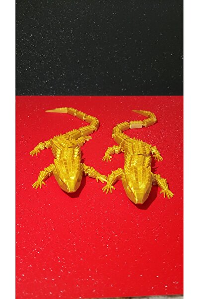 DoBi3D 30 cm Oynak Kertenkele Figürü İkili Set – Esnek Eklemli 3D Yazıcı Üret...