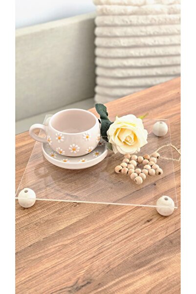 MUJA DEC 25 cm Acrylic Decorative Presentation Tray – Round Object Presentati...
