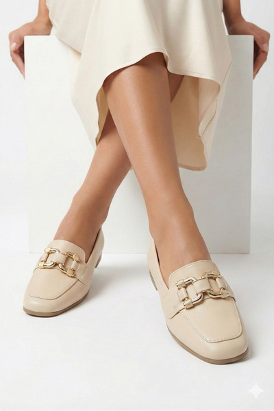 StWenn Γυναικεία Loafer Μπαλαρίνα Χρυσή Πόρπη Καθημερινά Άνετα Παπούτσια Γραφ...