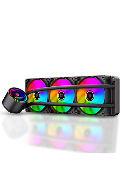 majesty 360MM ARGB CPU Water Cooler with Infinity Mirror Display