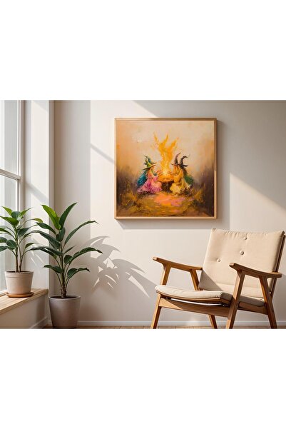 Tuba Decor Tablou pătrat cu rama din lemn