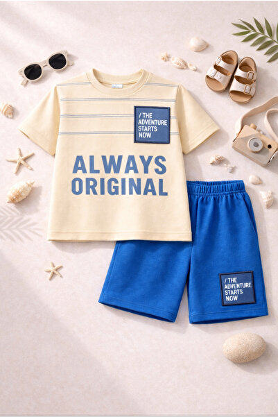 Melodikids Boy's Summer Top and Bottom Set