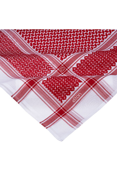ELTON Elton Red Shemagh, Modern Model with a Royal Design - High-End Men's Sh...