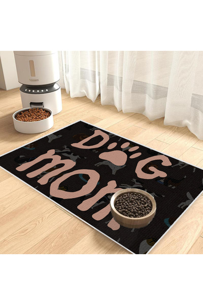Harika bir ev Cat and Dog Food Mat (Dog Mom)2 Easy to Clean and Washable
