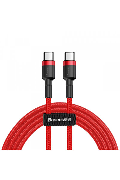 Baseus USB-C - USB-C Cafule Data and Charging Cable, 60W, 1m, Red Catklf-G09