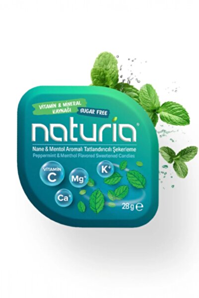 Naturia Mint and Menthol Flavored Candy with No Added Sweeteners 28 Gr