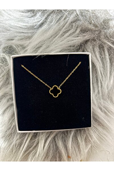 cundapacks Çelik tekli yonca kolye V.clff kolye tekli yonca