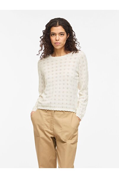 VILA Strickoberteil VIAMBELLE Langarm