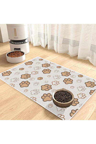 Harika bir ev KEDİ VE KÖPEK MAMA ALTLIGI EVCİL HAYVAN BESLENME MATI (KÖPEK PA...