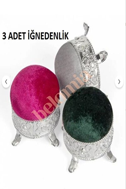 Belomia Home Collection Metal Ayaklı İğnedenlik 3 Adet