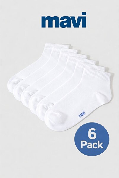 Mavi White (6 Pairs) Socks