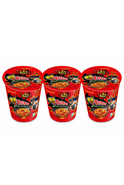 buldak 3 adet 2X acılı bardak noodle