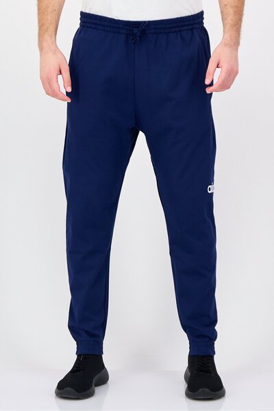 adidas بنطال جوغر رجالي بقصة عادية وشعار ماركة، لون أزرق داكن