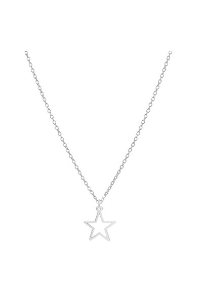 BIJUTERIA NEAGRA 925 Sterling Silver Star Pendant Necklace