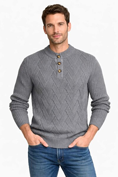 ModaPlaza Men's Buttoned Knitwear 237