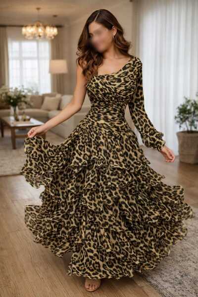 Dora Fashion Soft leopard print dress