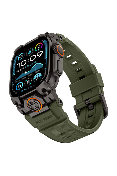 Mohseven ساعة ألترا 49 ملم متوافقة مع سوار iWatch Armor من السيليكون باللون ا...