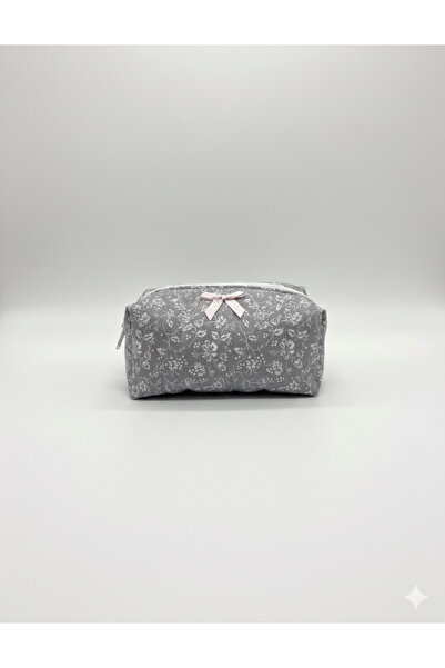 LUMIA ÇEYİZ Daisy Patterned 100% Cotton Makkaj Bag Organizer