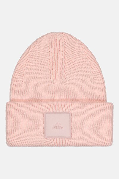 adidas Women Brand Logo Wid Cuff Beanie, Pink