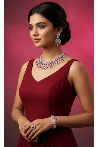 Arjwan Accessories طقم اكسسوار حلي نسائي بلمة اخاذة
