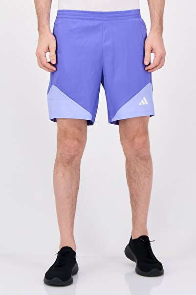 adidas شورت تدريب رجالي رياضي برباط، أزرق