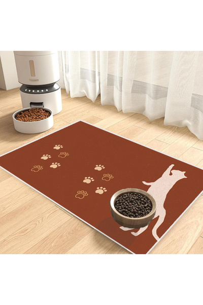 Harika bir ev Cat and Dog Food Mat Pet Feeding Mat (Tile) Easy to Clean Washable